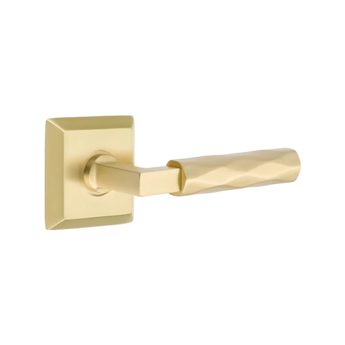 Emtek L-Square Tribeca Door Lever with Quincy Rosette