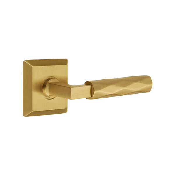 Emtek L-Square Tribeca Door Lever with Quincy Rosette