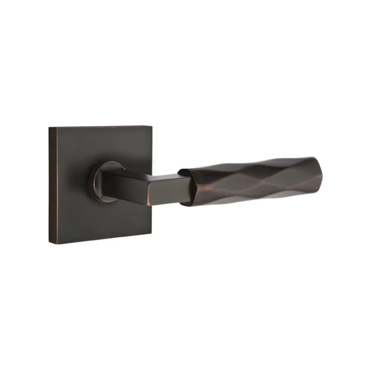 Emtek L-Square Tribeca Door Lever with Square Rosette