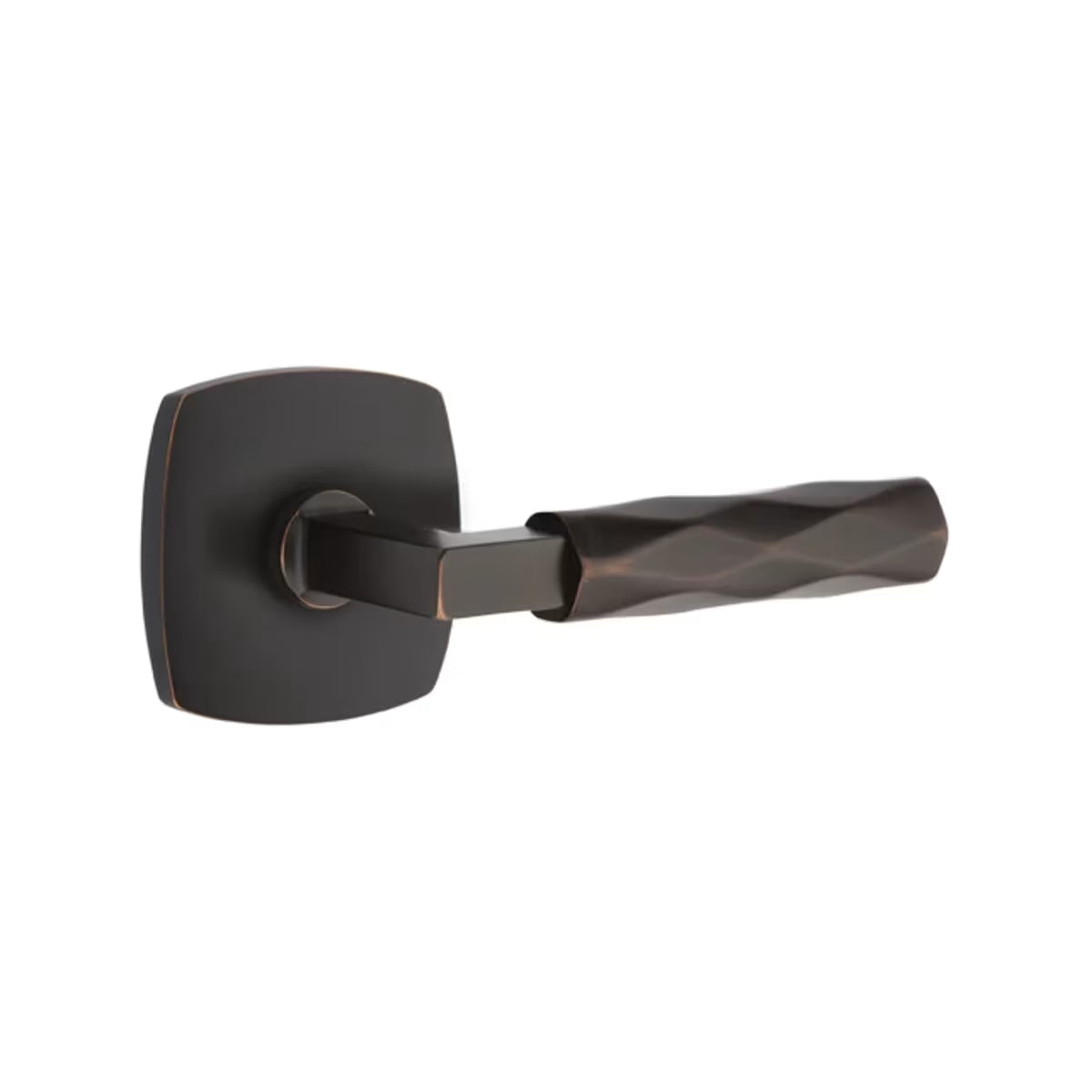 Emtek L-Square Tribeca Door Lever with Urban Rosette