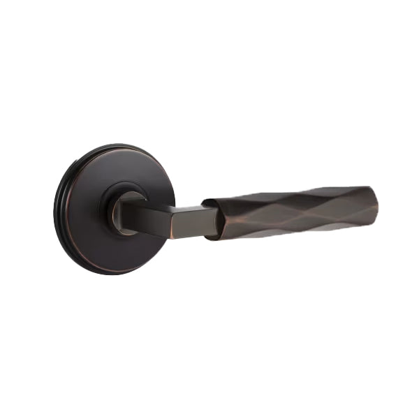 Emtek L-Square Tribeca Door Lever with Watford Rosette