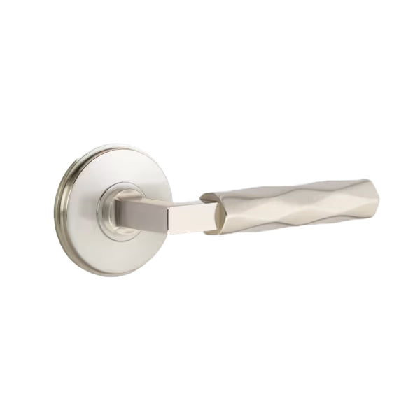 Emtek L-Square Tribeca Door Lever with Watford Rosette