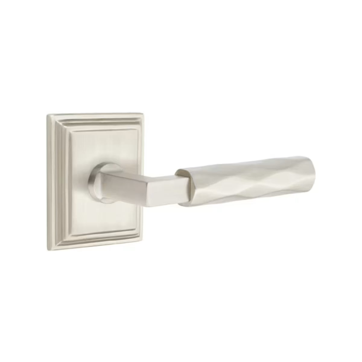 Emtek L-Square Tribeca Door Lever with Wilshire Rosette