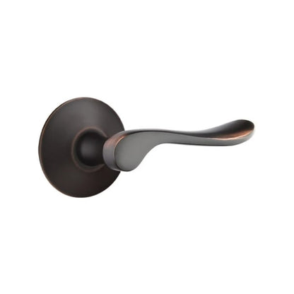 Bronze door handle on a white background