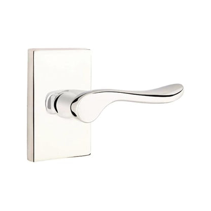 Emtek Luzern Interior Mortise Lever with Modern Rectangular Rosette