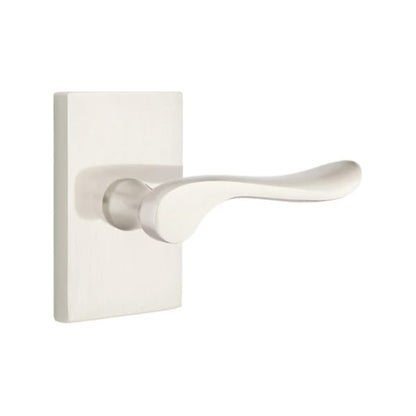 Emtek Luzern Interior Mortise Lever with Modern Rectangular Rosette