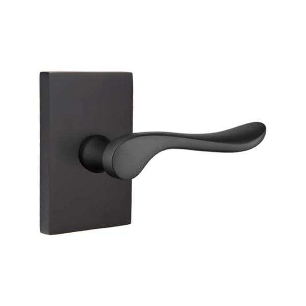 Emtek Luzern Interior Mortise Lever with Modern Rectangular Rosette