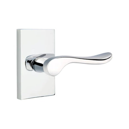 Emtek Luzern Interior Mortise Lever with Modern Rectangular Rosette