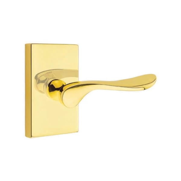 Emtek Luzern Interior Mortise Lever with Modern Rectangular Rosette