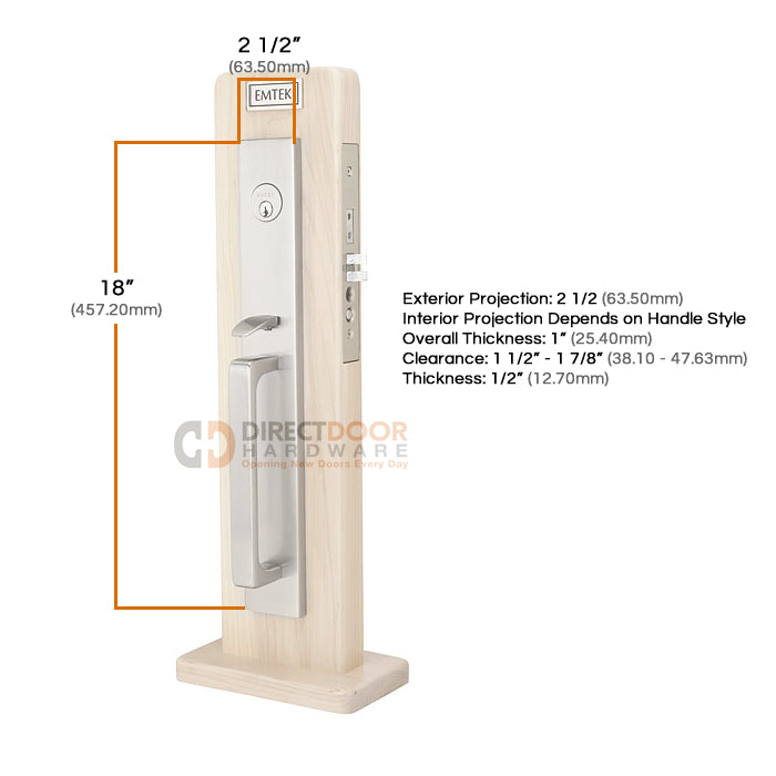 Emtek Lugano Mortise Entrance Handleset