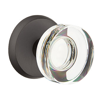 Emtek Disc Crystal Knob with Sandcast Style 2 Rosette