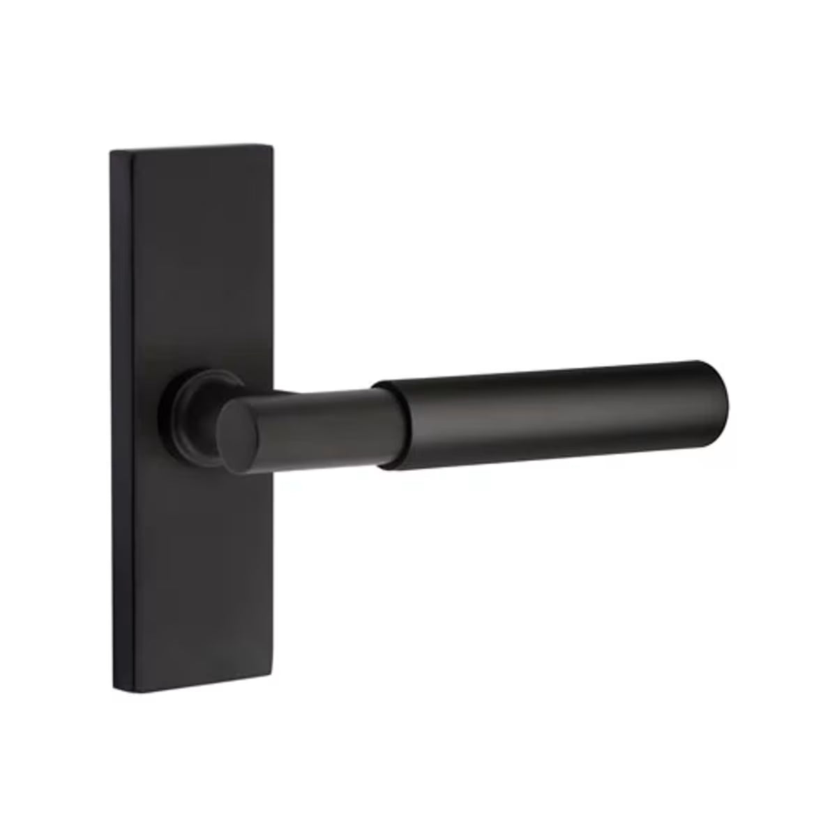 Emtek Myles Door Lever with 1 1/2 x 5 inch Rectangular Stretto Rosette