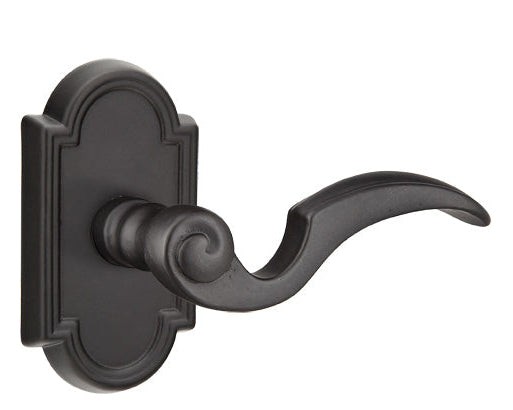 Emtek Napoli Lever with Style 11 Rosette in Flat Black