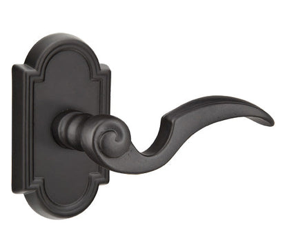 Emtek Napoli Lever with Style 11 Rosette in Flat Black
