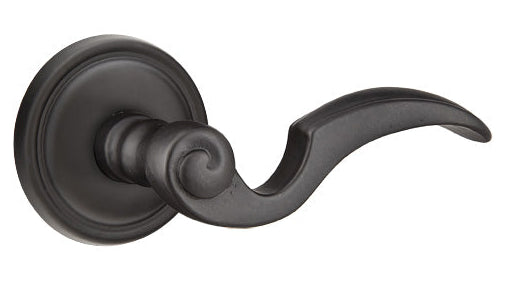 Emtek Napoli Lever with Style 12 Rosette in Flat Black