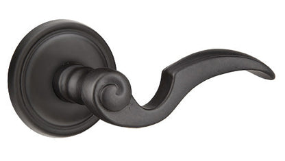 Emtek Napoli Lever with Style 12 Rosette in Flat Black