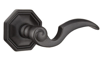 Emtek Napoli Lever with Style 15 Rosette in Flat Black