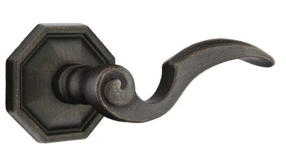 Emtek Napoli Lever with Style 15 Rosette in Medium Bronze
