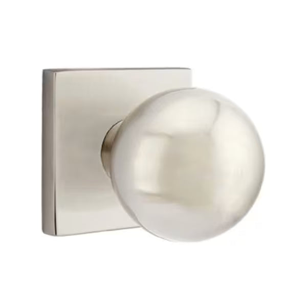 Emtek Orb Interior Mortise Knob with Square Rosette