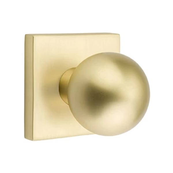 Emtek Orb Interior Mortise Knob with Square Rosette