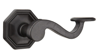 Emtek Tuscany Bronze Padua Lever with Style 15 Rosette in Flat Black Bronze