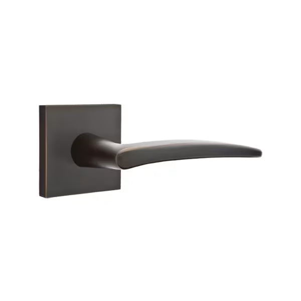 Emtek Poseidon Interior Mortise Lever with Square Rosette