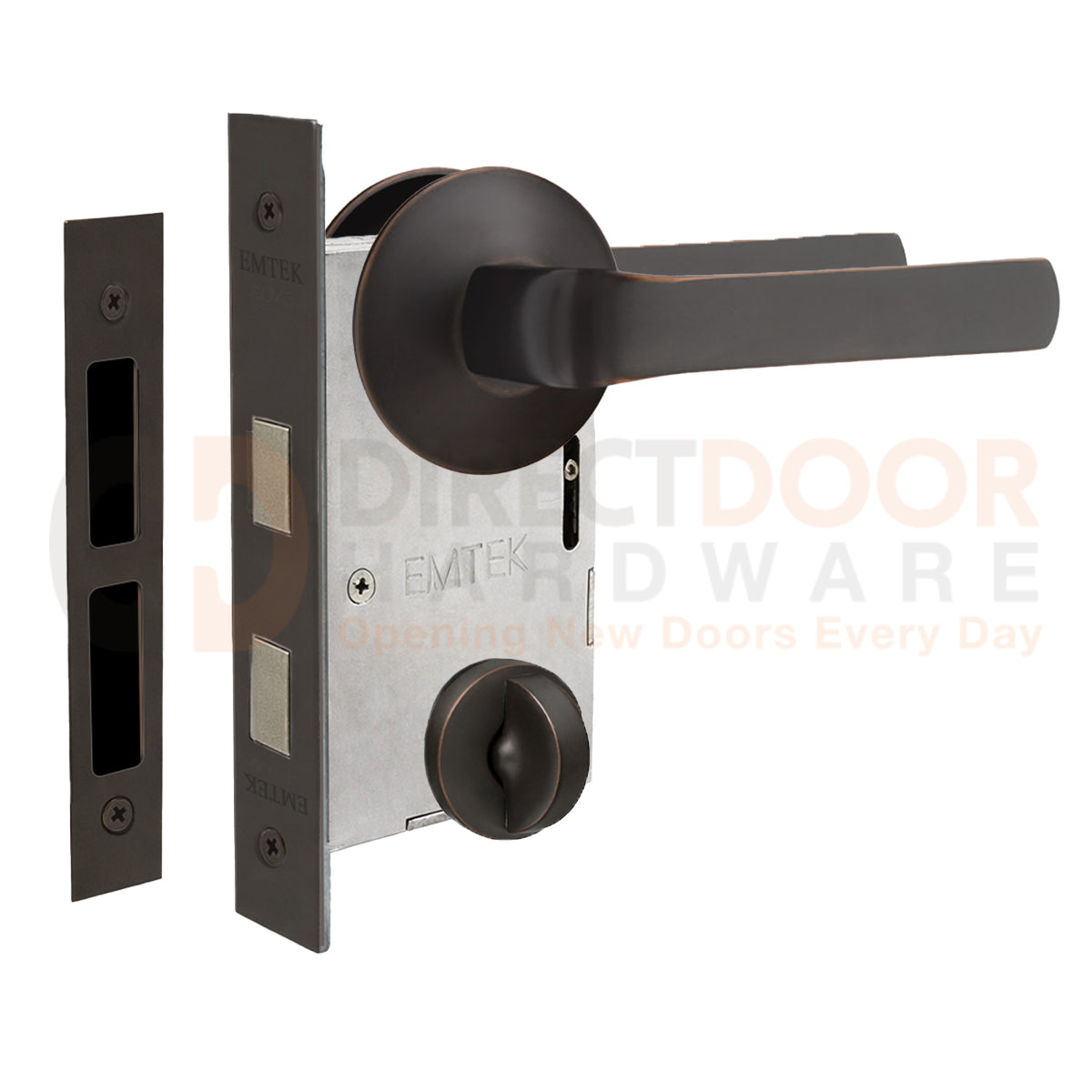 Emtek Spencer Interior Mortise Lever with Modern Rosette