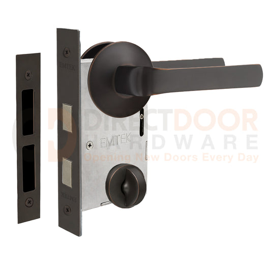 Emtek Spencer Interior Mortise Lever with Modern Rosette