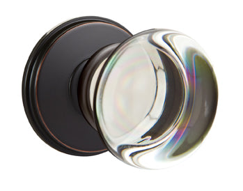 Emtek Providence Crystal Knob with Watford Rosette Oil Rubbed Bronze