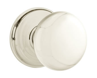 Emtek Providence Knob with Watford Rosette in Polished Nickel