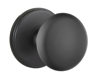 Emtek Providence Knob with Watford Rosette in Flat Black