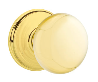 Emtek Providence Knob with Watford Rosette in Unlaquered Brass