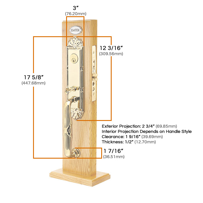 Emtek Regency Mortise Entrance Handleset