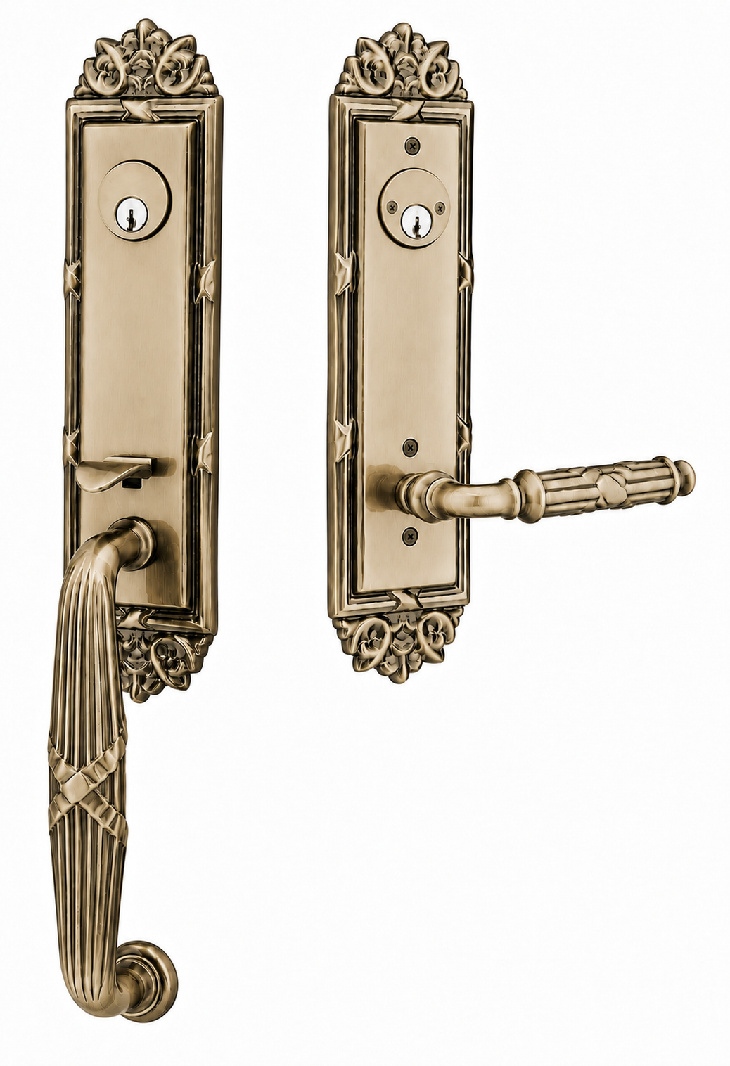 Emtek Ribbon & Reed Entrance Handleset
