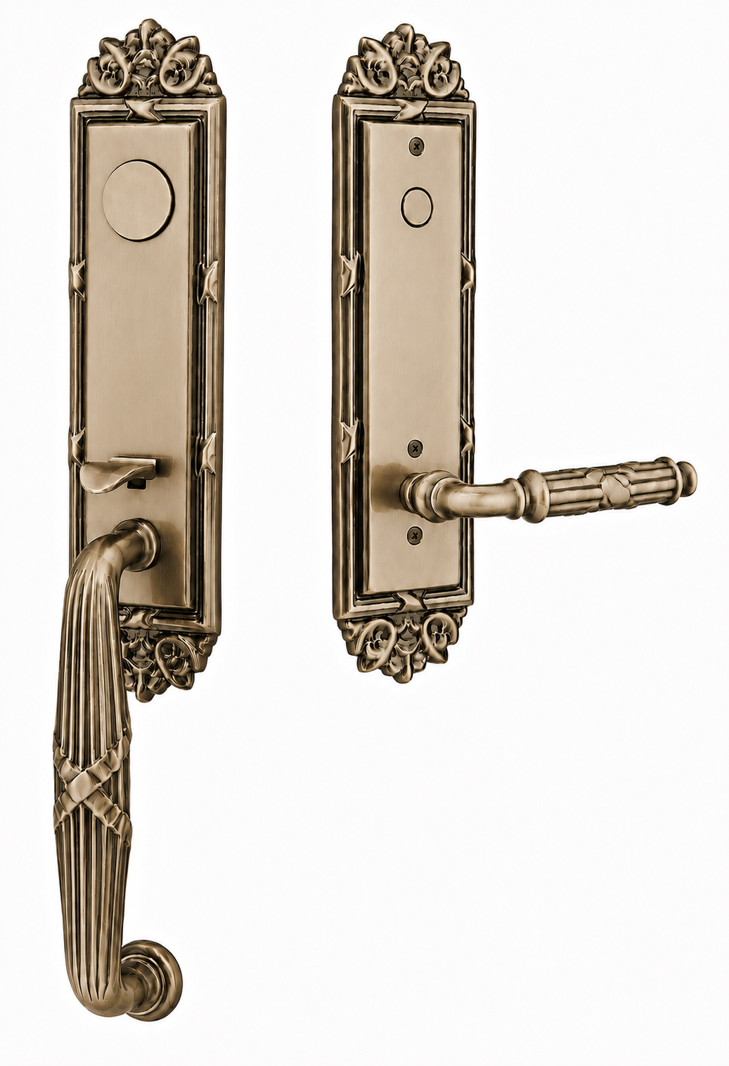 Emtek Ribbon & Reed Entrance Handleset