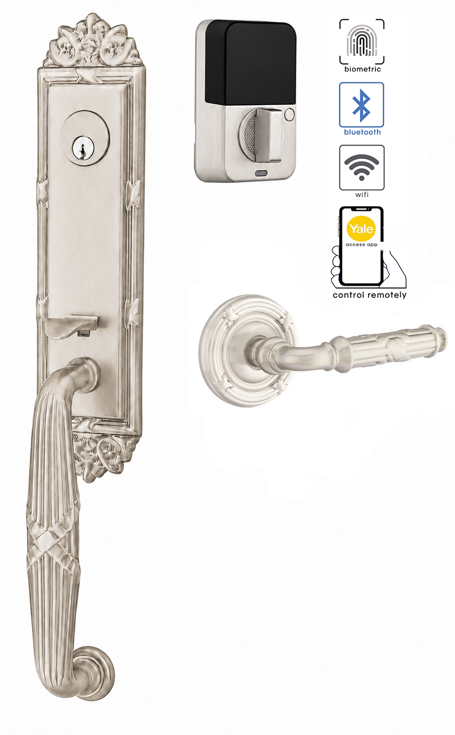 Emtek Ribbon & Reed Entrance Handleset