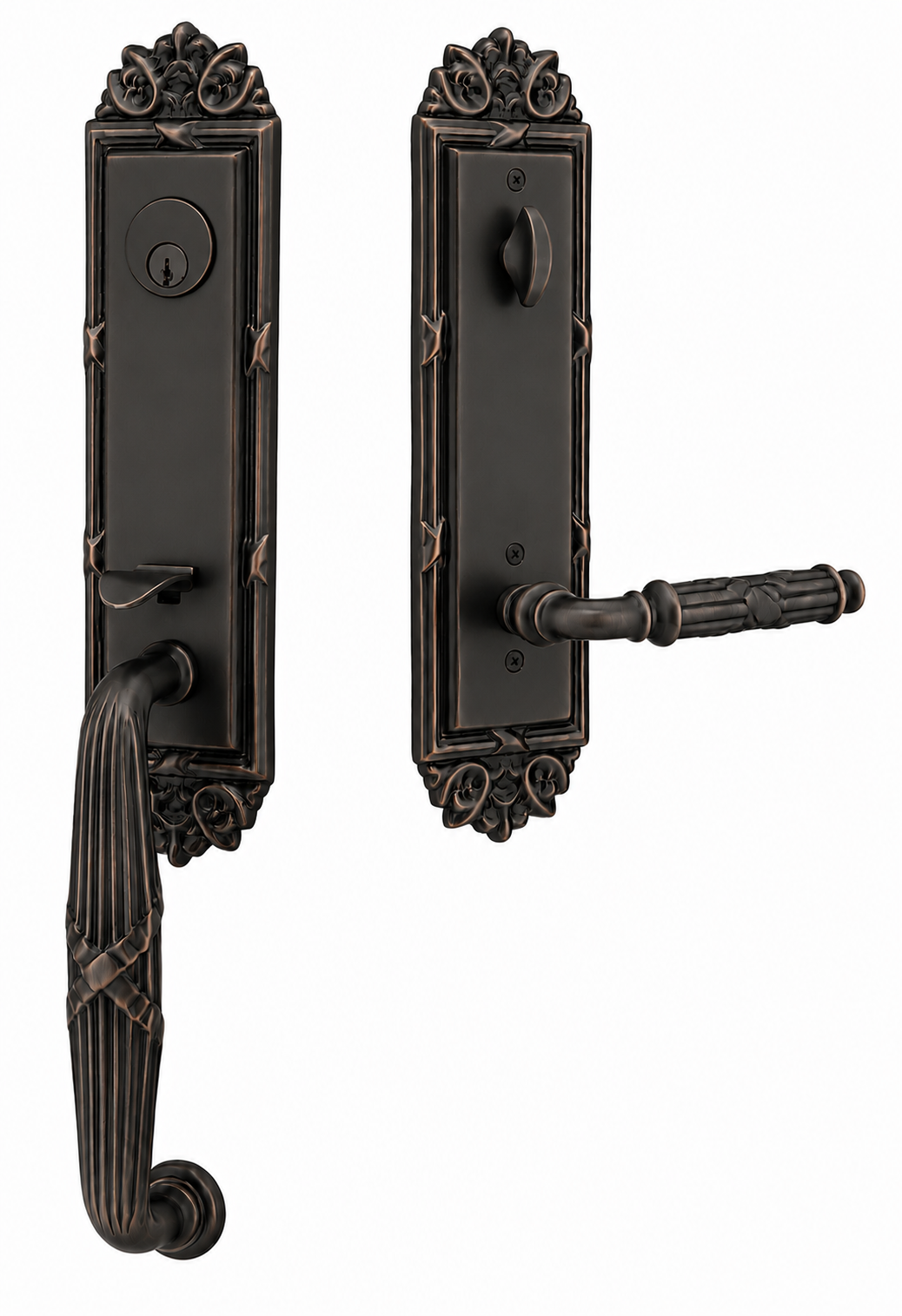 Emtek Ribbon & Reed Entrance Handleset