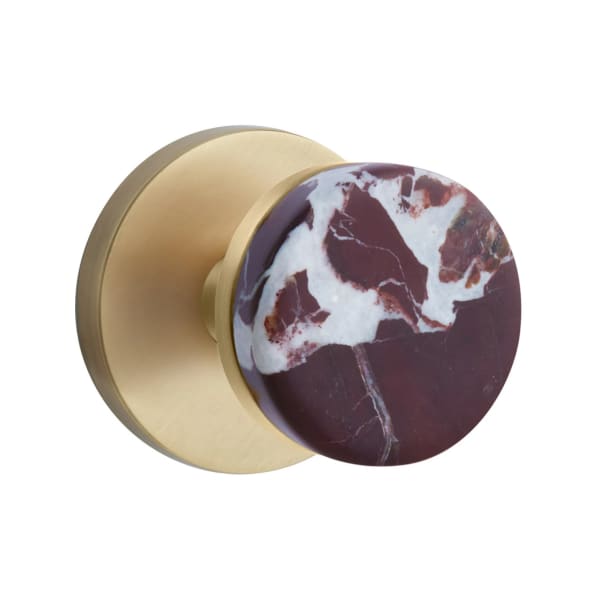 Emtek Rosso Levanto Interior Mortise Knob with Disk Rosette