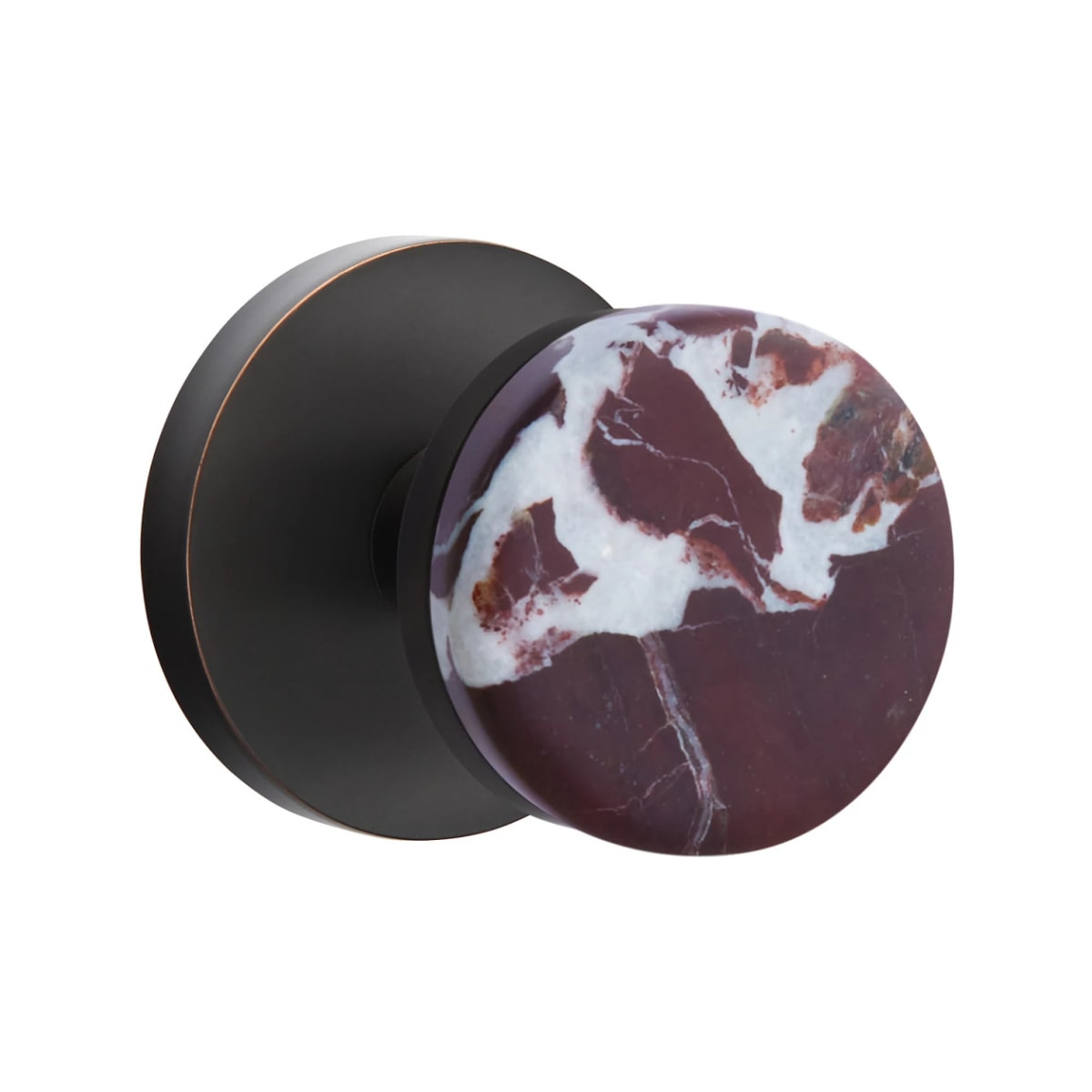 Emtek Rosso Levanto Interior Mortise Knob with Disk Rosette