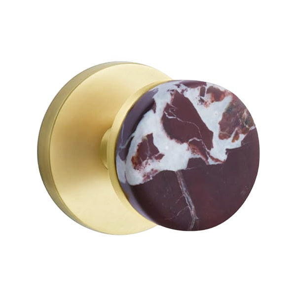 Emtek Rosso Levanto Interior Mortise Knob with Disk Rosette