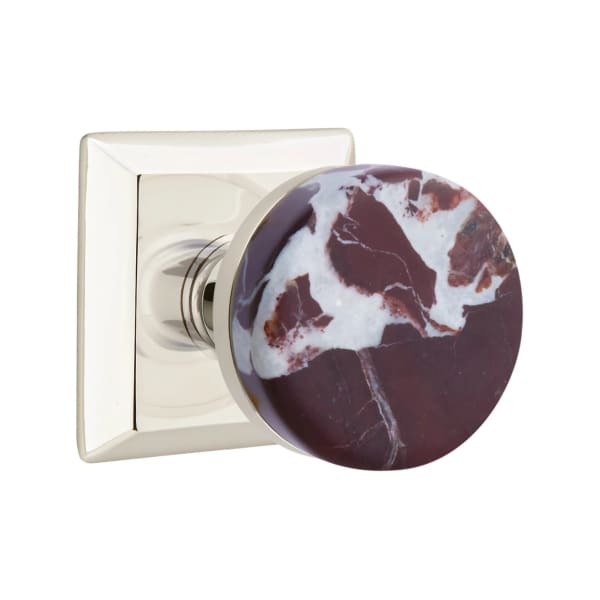 Emtek Rosso Levanto Interior Mortise Knob with Quincy Rosette