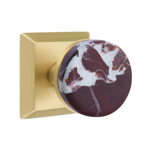 Emtek Rosso Levanto Interior Mortise Knob with Quincy Rosette