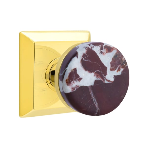 Emtek Rosso Levanto Interior Mortise Knob with Quincy Rosette