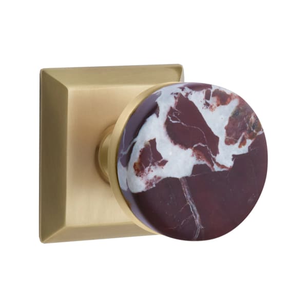 Emtek Rosso Levanto Interior Mortise Knob with Quincy Rosette