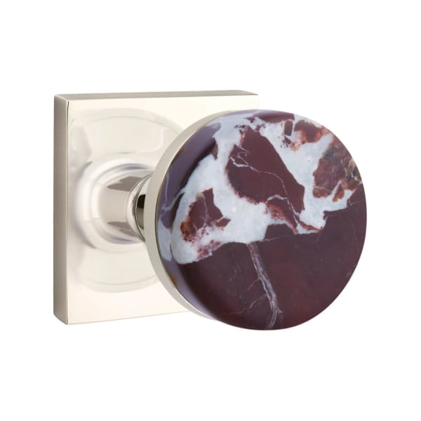Emtek Rosso Levanto Interior Mortise Knob with Square Rosette