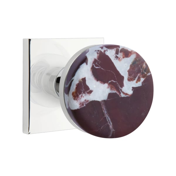 Emtek Rosso Levanto Interior Mortise Knob with Square Rosette
