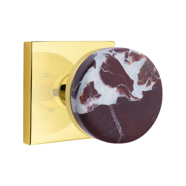 Emtek Rosso Levanto Interior Mortise Knob with Square Rosette