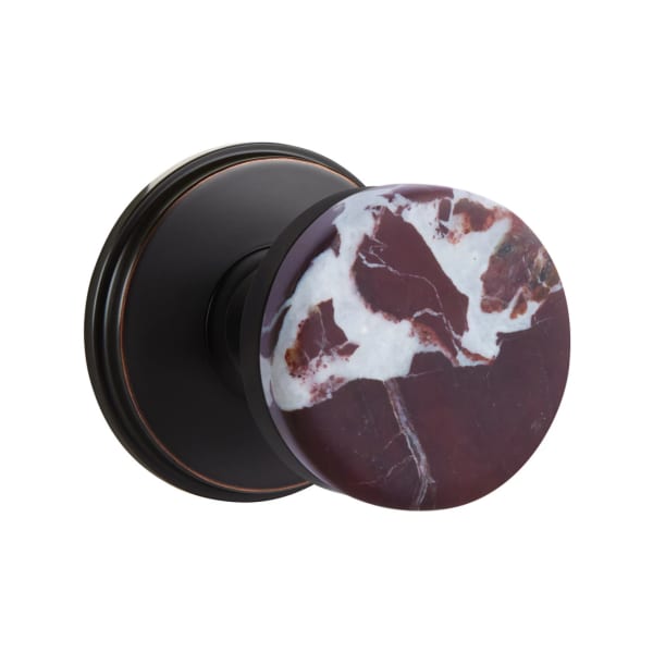 Emtek Rosso Levanto Interior Mortise Knob with Watford Rosette