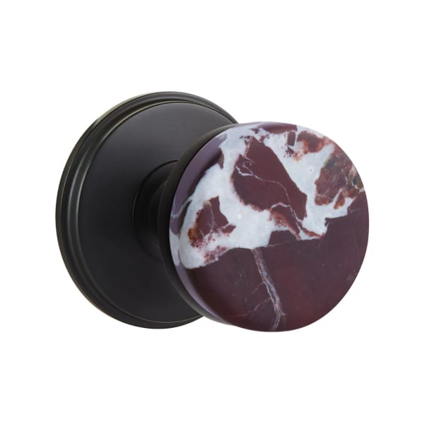 Emtek Rosso Levanto Interior Mortise Knob with Watford Rosette