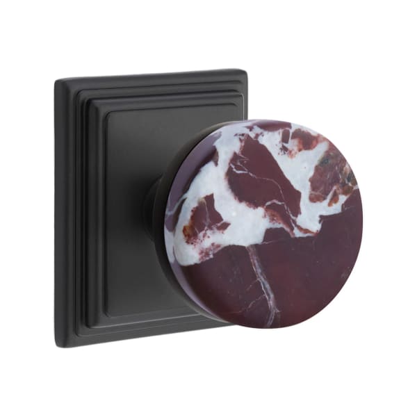 Emtek Rosso Levanto Interior Mortise Knob with Wilshire Rosette